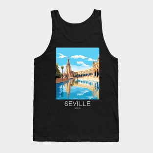 A Pop Art Travel Print of Seville - Spain Tank Top